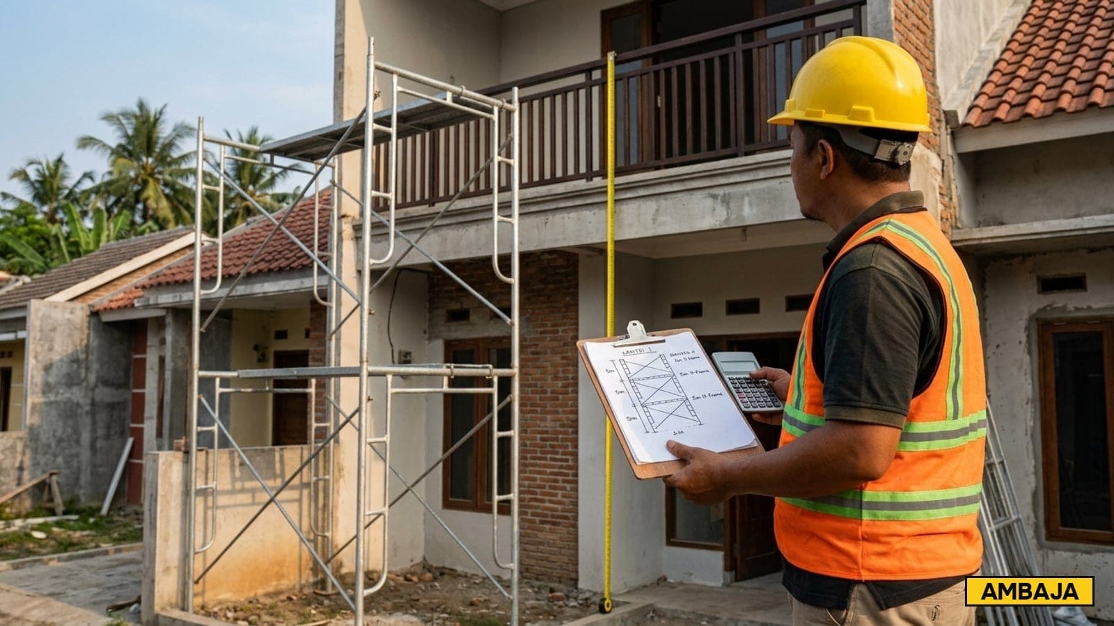 Cara Hitung Jumlah Set Scaffolding untuk Rumah 2 Lantai