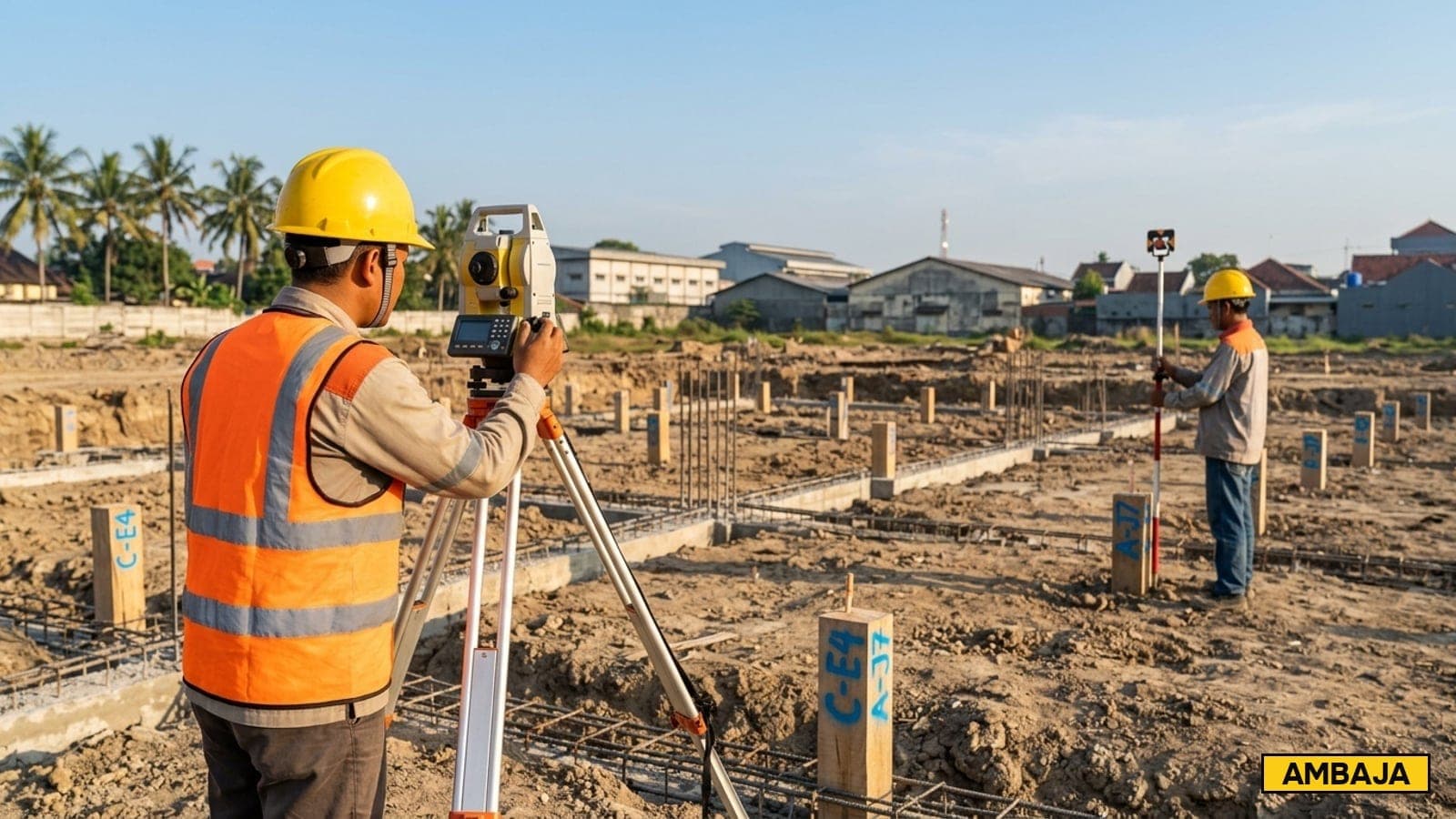 Setting Out Bangunan — Prosedur Lengkap