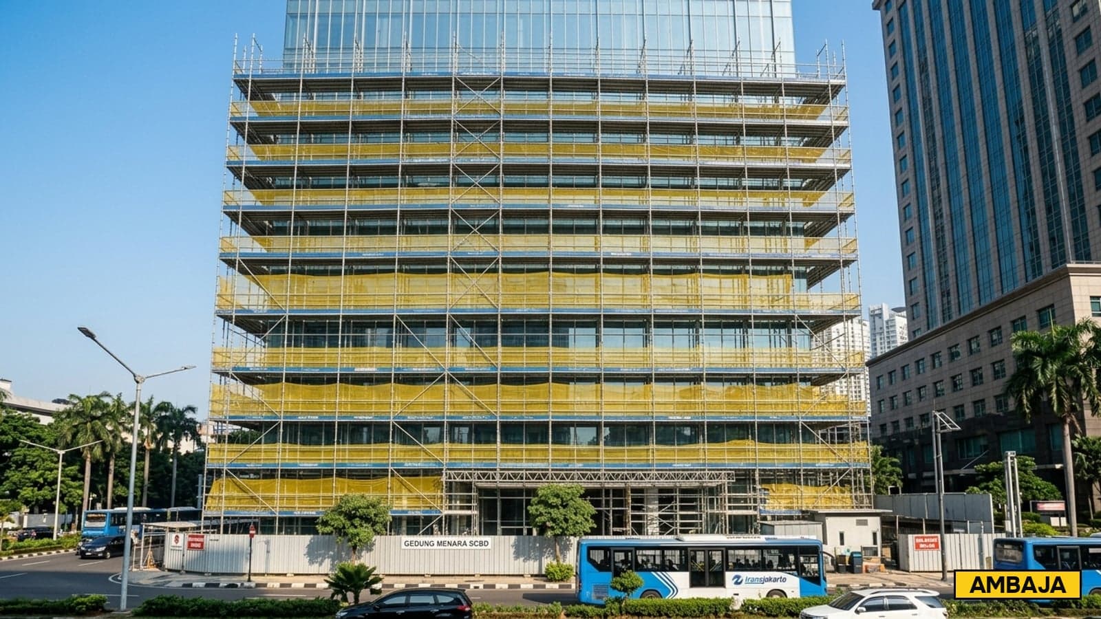 Scaffolding 480 Set untuk Gedung 12 Lantai di SCBD — Jakarta Selatan